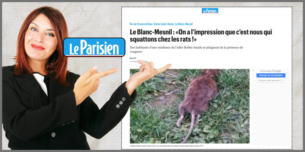 Dératisation à le Blanc-Mesnil (93150), Le journal le parisien révèle l'urgence face à l'invasion des rongeurs depuis 2017
